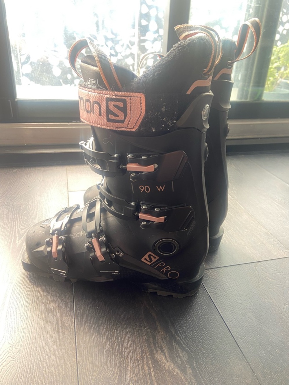 Salomon S/PRO 90 W Black with Pink Accents Women's Ski Boots